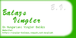balazs vingler business card